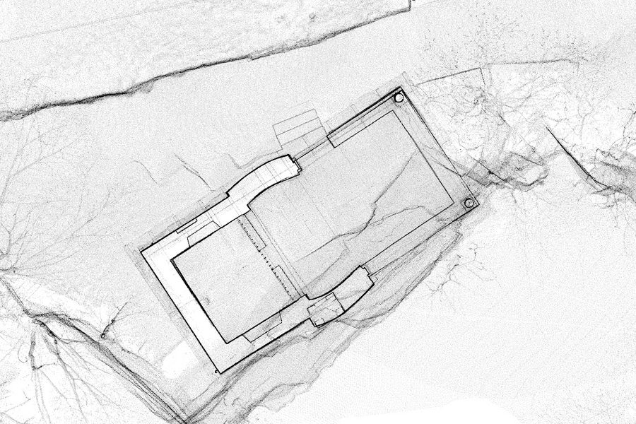 Pianta della cappella ricavata dalla nuvola di punti del laser scanner
